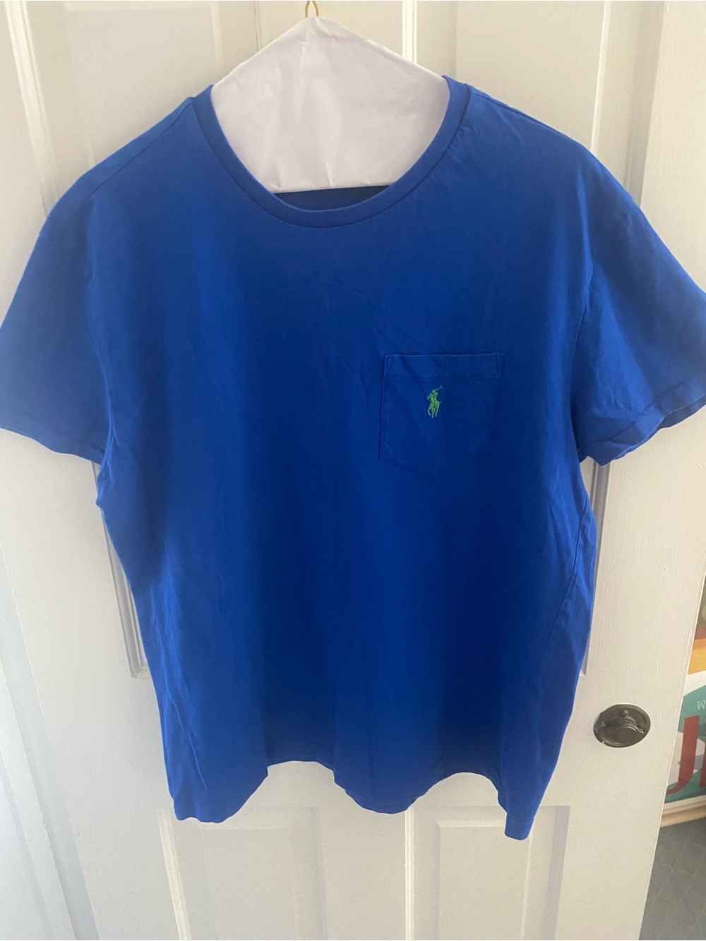 Polo by Ralph Lauren Royal Blue Tee with Yellow Logo Print
